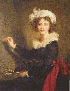 Elisabeth Louise Viegg-Le Brun Self portrait, painted at Florence, oil painting reproduction